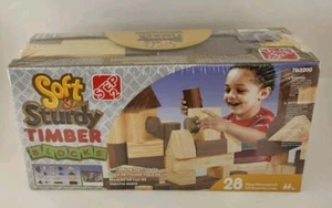 Soft & Sturdy Timber Building Blocks for Kids 3+ Creative Development Learning  - Picture 1 of 8