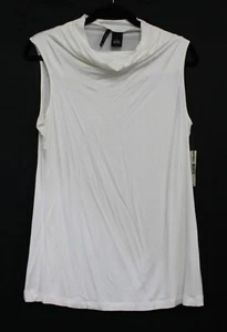 New Directions Women's Sleeveless Top Size Large Cream Stretch Cotton Cowl Neck - Picture 1 of 4