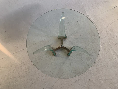 Vintage Lucite Brass Glass Coffee Table Post Modern MCM 80’s Mid Century Memphis Cover