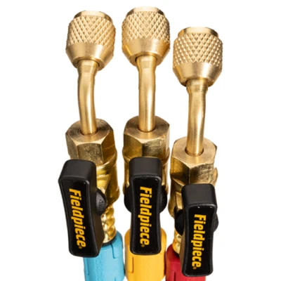 Fieldpiece HR3B – 1/4″ Ball Valves Hose Set – 3 Pack