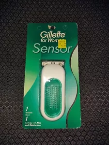 Gillette Sensor Non Excel Damen-Griffrasierer mit 1 Klinge hergestellt in den USA Vintage 1998 - Bild 1 von 2