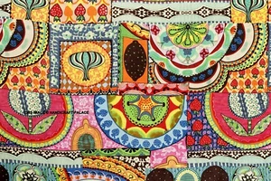 Women Dressmaking Vegetable Printed Indian Fabric Craft Cotton Fabric By 5 Yard - Foto 1 di 3