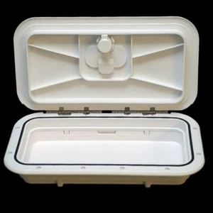 Innovadora caja utilitaria escotilla de barco 529-045 | 8 x 14 pulgadas blanco polar - Imagen 1 de 3