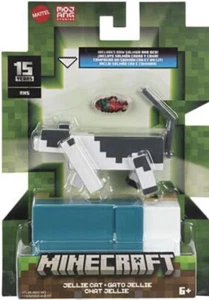Figura Minecraft Jellie Cat 3,25" con salmón crudo y cama - Imagen 1 de 3