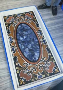 3'x2' black Coffee Center Table Top Marble Inlay Pietra Dura Art For Home Decor - Picture 1 of 4