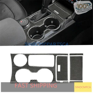 6PCS Carbon Fiber Gear Shift Box Panel Cover Trim Fits Ford Explorer 2013-2019 - Picture 1 of 12