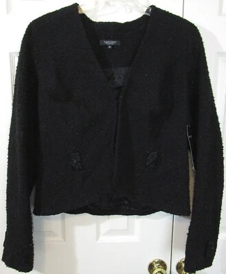 Blazer Chaqueta Negra Texturizada Elegante Estilo de Vida Karen Kane Nuevo con Etiquetas, Forrada, 16, $248 Foto 1 de 4