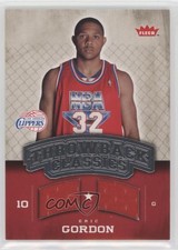 2008-09 Fleer Throwback Classics Memorabilia Eric Gordon #NBA-EG Rookie RC