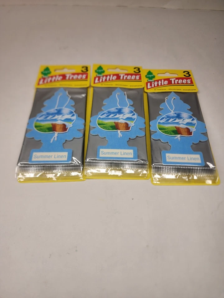 Little Trees Summer Linen Hanging Air Freshener 3 Pack 9 Total  - Image 1 of 1