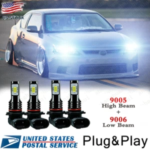 For Scion tC 2005-2013 - 4PC 6000K LED Headlight High Low Bulbs Combo Kit - Bild 1 von 12