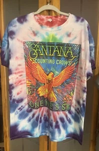 Santana Counting Crows 2024 concert T-shirt new Large Tie-Dye - Picture 1 of 4