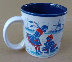 Cute Winter Ice Skating 1987 New in Box Nordic Skaters 12 oz Coffee Tea Cup Mug - Picture 1 of 6