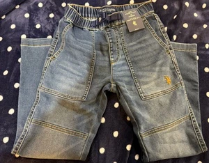 U.S. Polo Assn. Boys Utility Buckle Pants - Denim Jeans - Medium (8) - Picture 1 of 3