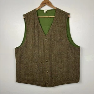 RRL Double RL Polo Ralph Lauren Harris Tweed Wool Vest, Reversible, Mens XXL - Picture 1 of 11