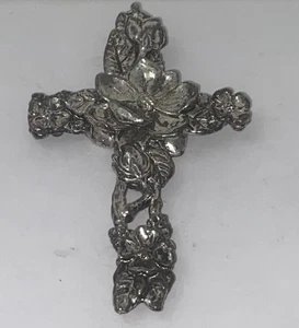 Vintage Arthur Court Magnolie Kreuz Ornament, Metall Weihnachtsschmuck - Bild 1 von 7