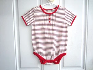 NEW Faded Glory Romper Red, White & Blue Striped 18 Months - Picture 1 of 5