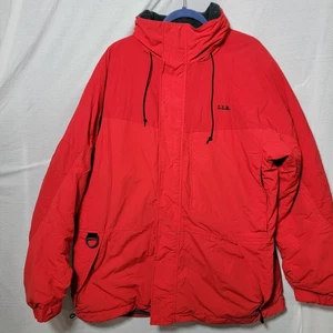 Vintage L.L. Bean Parka Herren L rot Thinsulate versteckte Kapuze Wintermantel Ski  - Bild 1 von 24
