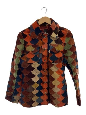 Patchwork/Leather Jacket/-/Leather/Multicolor/Allover Pattern/Suede/Red/Brown// - Image 1 of 4