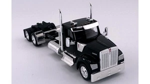 HO Logistics Kenworth W990 Day Cab Tandem Tractor #990091 HO 1/87 Scale, Black - Picture 1 of 3