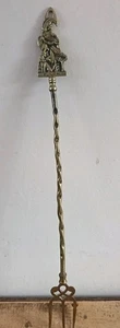 Brass Toasting Fork Vintage Design Punch Design Handle - Picture 1 of 7