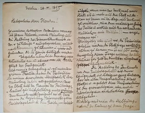 PAUL WALLOT eigenhändiger Brief signiert Architekt Reichstag,  Reichstagsgebäude - Bild 1 von 4