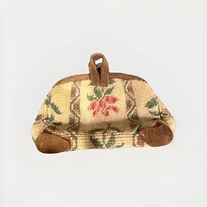 Art Deco Vintage Floral Petit Point Bag Purse w/ Snap Clasp in Excellent Cond. - Picture 1 of 11