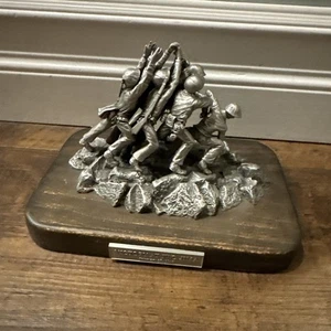 Danbury Mint Zinn Statue "SIEG BEI IWO JIMA" Symbole der Freiheit WWII KEINE FLAGGE - Bild 1 von 4