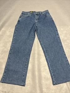 Lee Jeans Womens 4 small PETITE Blue Original Relaxed Fit Straight Leg Jean - Picture 1 of 13