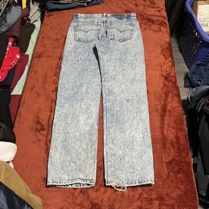 Vintage Levis 501 Jeans Herren 31x30 Blau Acid Wash Button Fly USA Distressed - Bild 1 von 9