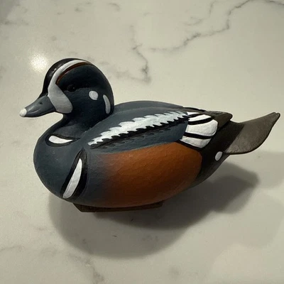 Ducks Unlimited Jett Brunet Harlequin Mini Miniature Duck Decoy 2011 - Image 1 of 4