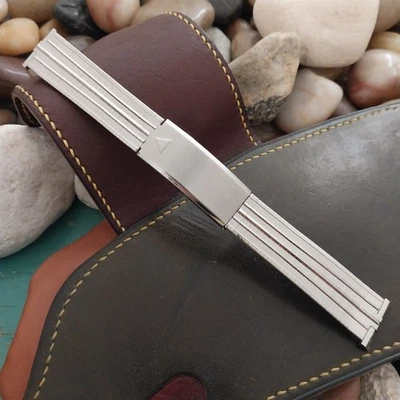 Correa de reloj vintage de 18 mm 19 mm JB Champion EE. UU. acero inoxidable sin usar años 60-70 Foto 1 de 4