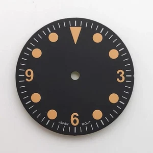 28,5 mm feines schwarz metallic leuchtendes Zifferblatt 369 für N35 - Bild 1 von 2
