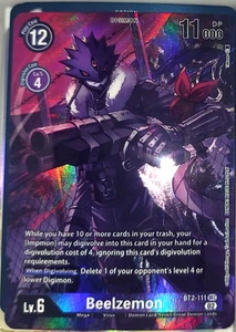 Digimon Juego de Cartas Beelzemon BT2-111 Secreto Raro Tarjeta CCG TCG Lámina - Imagen 1 de 1
