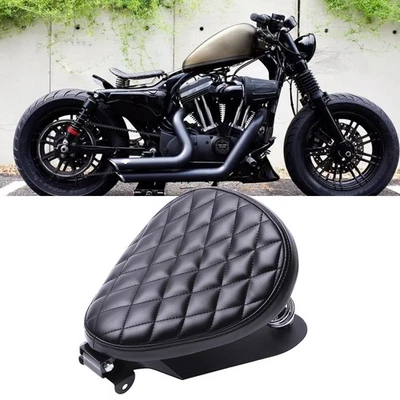 Asiento individual de motocicleta PU con resortes para Harley Sportster XL 1200 883 Forty Eight Foto 1 de 4
