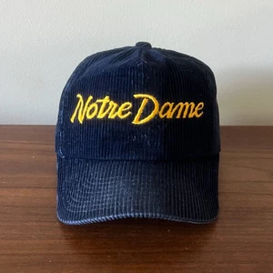 Vintage Notre Dame Irish Sports Specialties Cord Hut The Cord blau Reißverschluss hinten - Bild 1 von 8