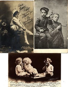 #KINDER ..UND DAS LASTER DER ZIGARETTEN - 3 POSTKARTEN - Bild 1 von 1