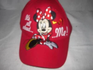 Disney Minnie Mouse It's All About Me Kappe 100 % Baumwolle Neu mit Etikett - Bild 1 von 7