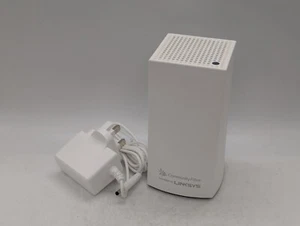 Linksys Velop WHW01 AC1300 mesh WiFi router node Community Fibre + power cable - Picture 1 of 15