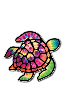 Sea Turtle Decal Sticker Vinyl 3M Car Truck Laptop Tie Dye Psychedelic window - Picture 1 of 1