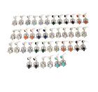 Wholesale 21pr 925 Solid Sterling Silver Black Onyx Mix Stud Earring Lot D844