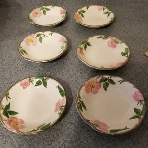 Menge 6 Vintage Franziskaner Wüstenrose Dessert Beere Obst Schalen 5,25" - Bild 1 von 2