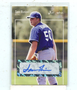 SAM RUNION 2007 JUST MINORS ROOKIE AUTO AUTOGRAPH CARD