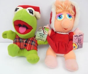 1Z Jim Henson's Baby Kermit The Frog Miss Piggy Peluche McDonalds 1988 Muppets - Imagen 1 de 4