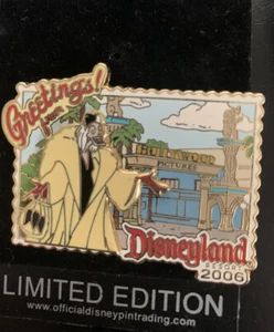 Greetings Disneyland Resort 2006 Cruella De Vil 101 Dalmations Disney Pin LE - Picture 1 of 1