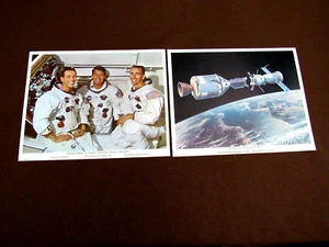 FIRST APOLLO & FIRST INTERNATIONAL MANNED SPACE MISSIONS NASA LITHO PHOTOGRAPHS - Picture 1 of 4