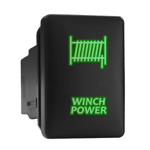 Winch Power grüne LED Hintergrundbeleuchtung kurzer Drucktaster 1,28"x 0,87" (passend für: Toyota) - Bild 1 von 6