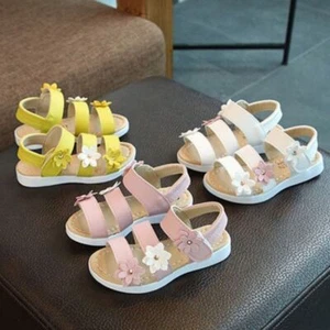 Girls Kids Sandals Toddlers Dress Shoes US Size Flower Outdoor Holiday Slippers - Picture 1 of 14