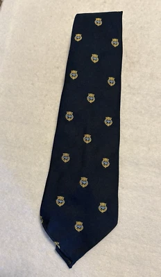 Corbata A.Oliver & Son Poliéster Crimplene - Ancla, Corona y Diseño de Pájaro Estilizado Foto 1 de 4