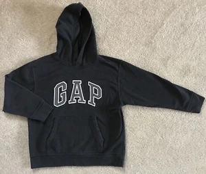 GAP Black Hoodie For Boys In Size M/8 - Picture 1 of 2