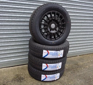 16" JBW TMS SATIN BLACK ALLOY WHEELS+VAN TYRES VAUXHALL VIVARO 2019-ONWARDS - Picture 1 of 2